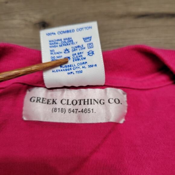 Sigma Kappa Sorority Shirt Adult Extra Large Pink College Embroidered 80 Vintage - Picture 6 of 10